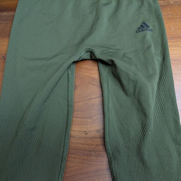 Adidas Women’s Training Aeroknit 7/8 High-Rise Wild Pine Green Tights Size S New - Picture 5 of 12